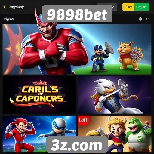 Variedade de jogos disponíveis no 9898bet